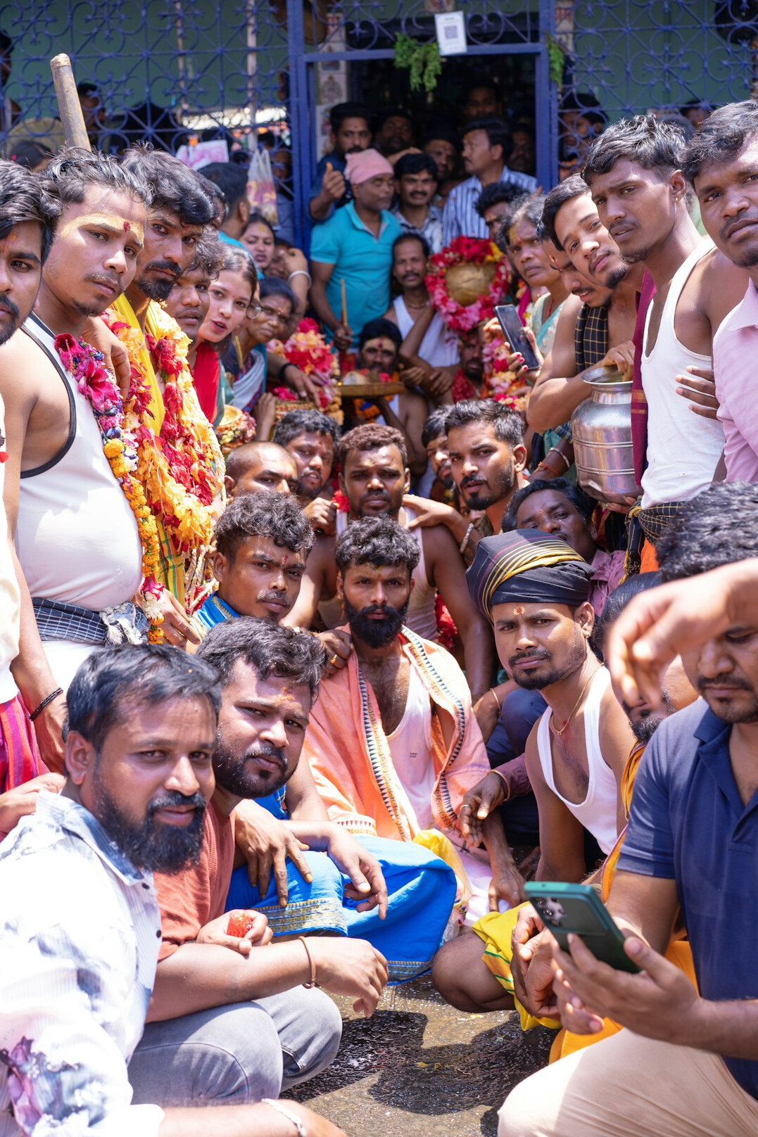 Photographer documenting a local community gathering